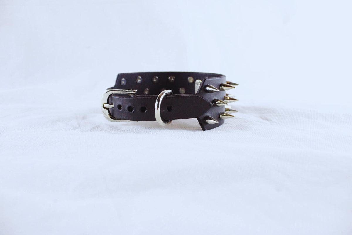 Men Spiked Leather, Collar – Bdsm Collar For Men Spiked Neckband,