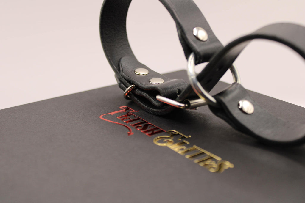 Brown Leather Wrist Cuffs Adjustable BDSM Bondage Restraints