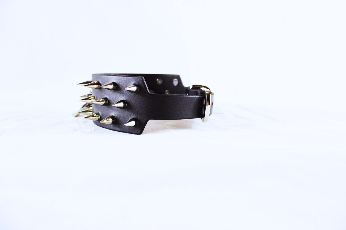 Men Spiked Leather, Collar – Bdsm Collar For Men Spiked Neckband,