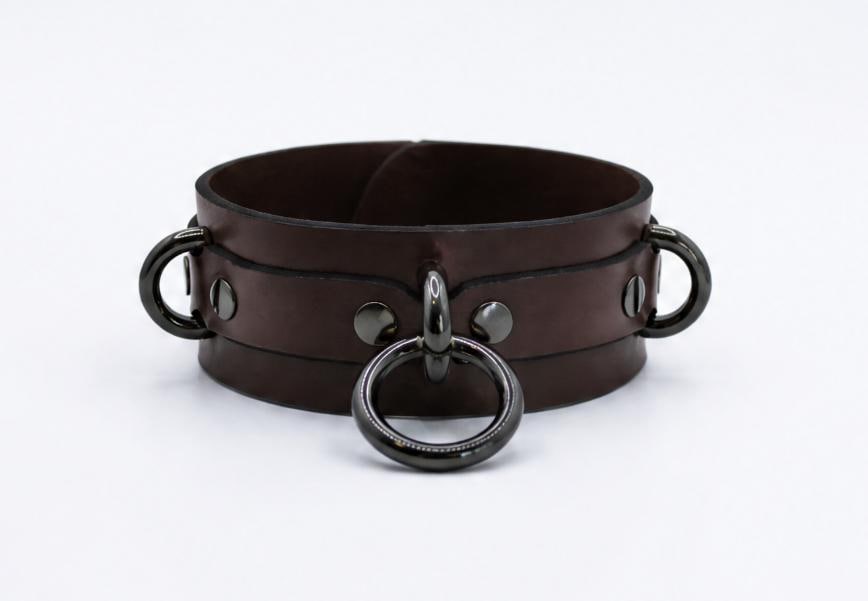 Men's Leather O-Ring Choker – BDSM Collar For Men Day