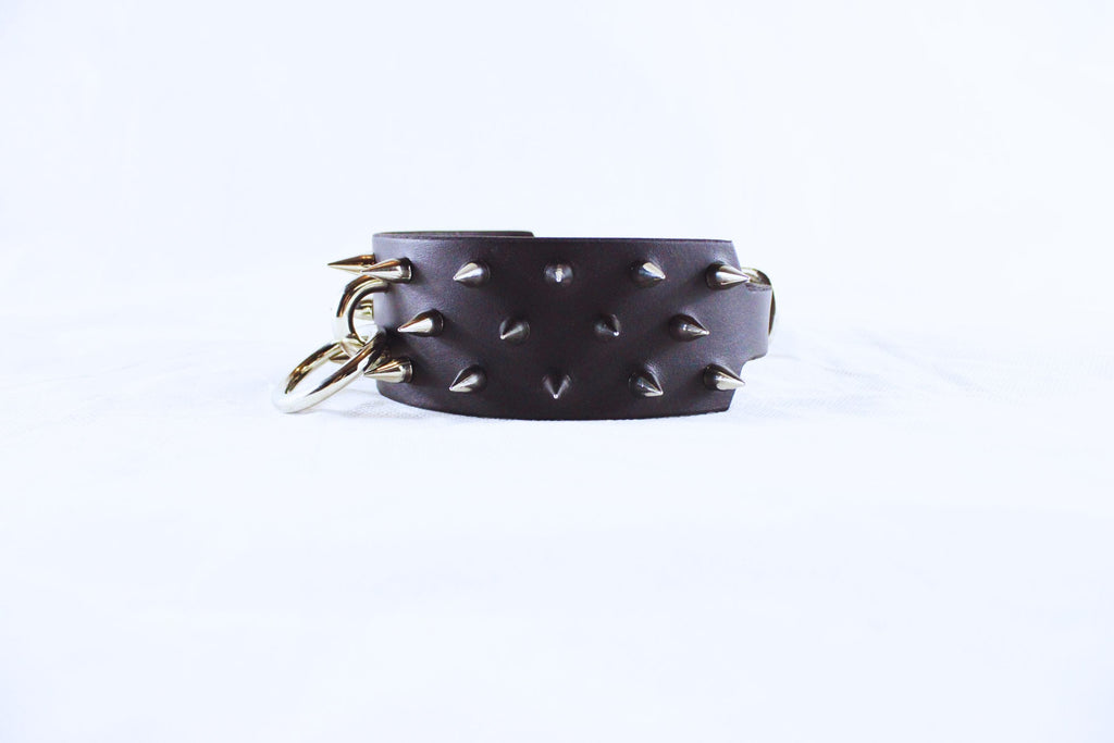 Men Spiked Leather, Collar – Bdsm Collar For Men Spiked Neckband,