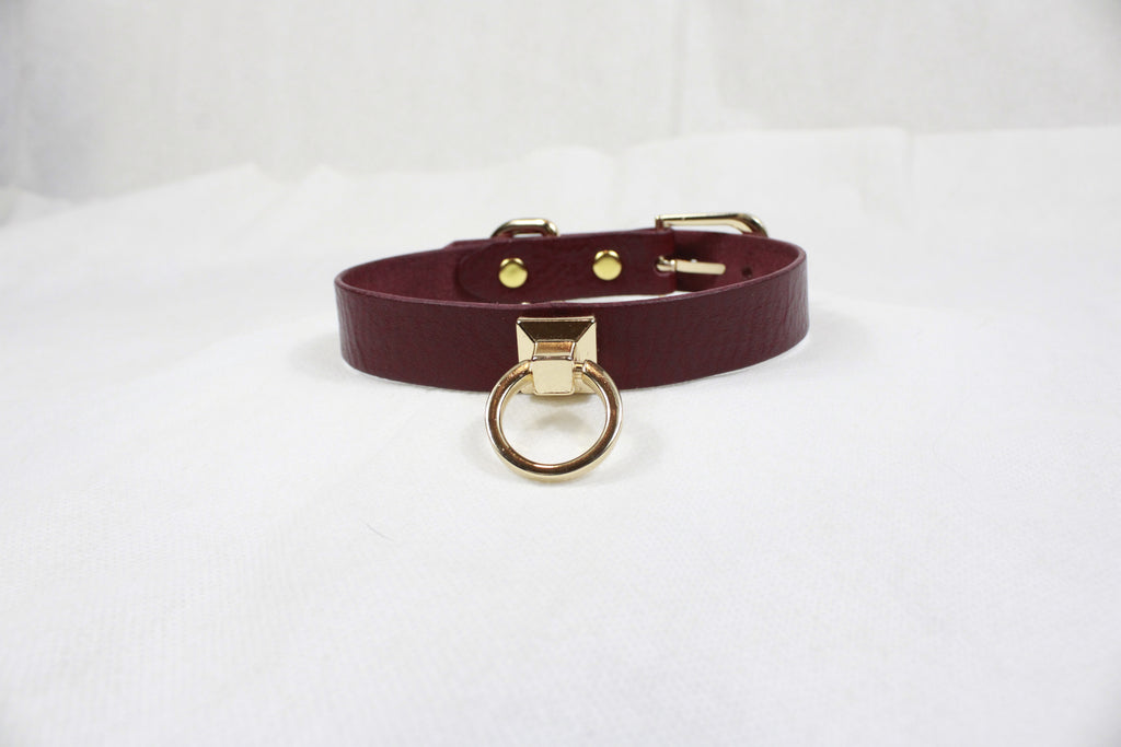 Halsbänner fir Fraen Mintgréng Lieder O-Ring Choker Halsband fir BDSM Spill