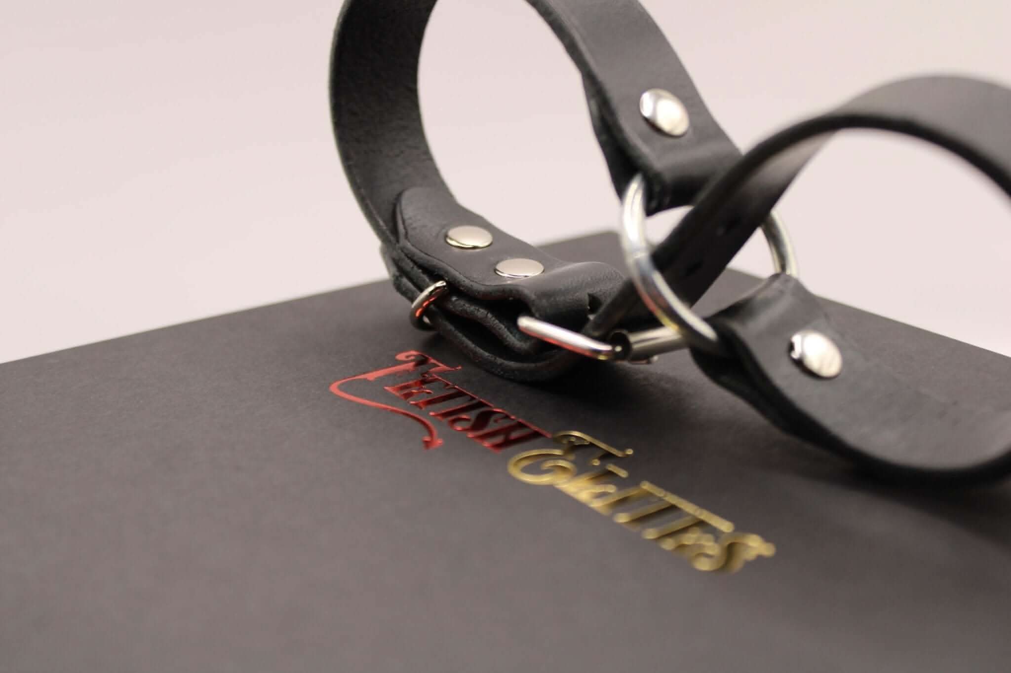 Premium leather handcuffs for BDSM, perfect for bondage play and enhancing intimacy between partners.