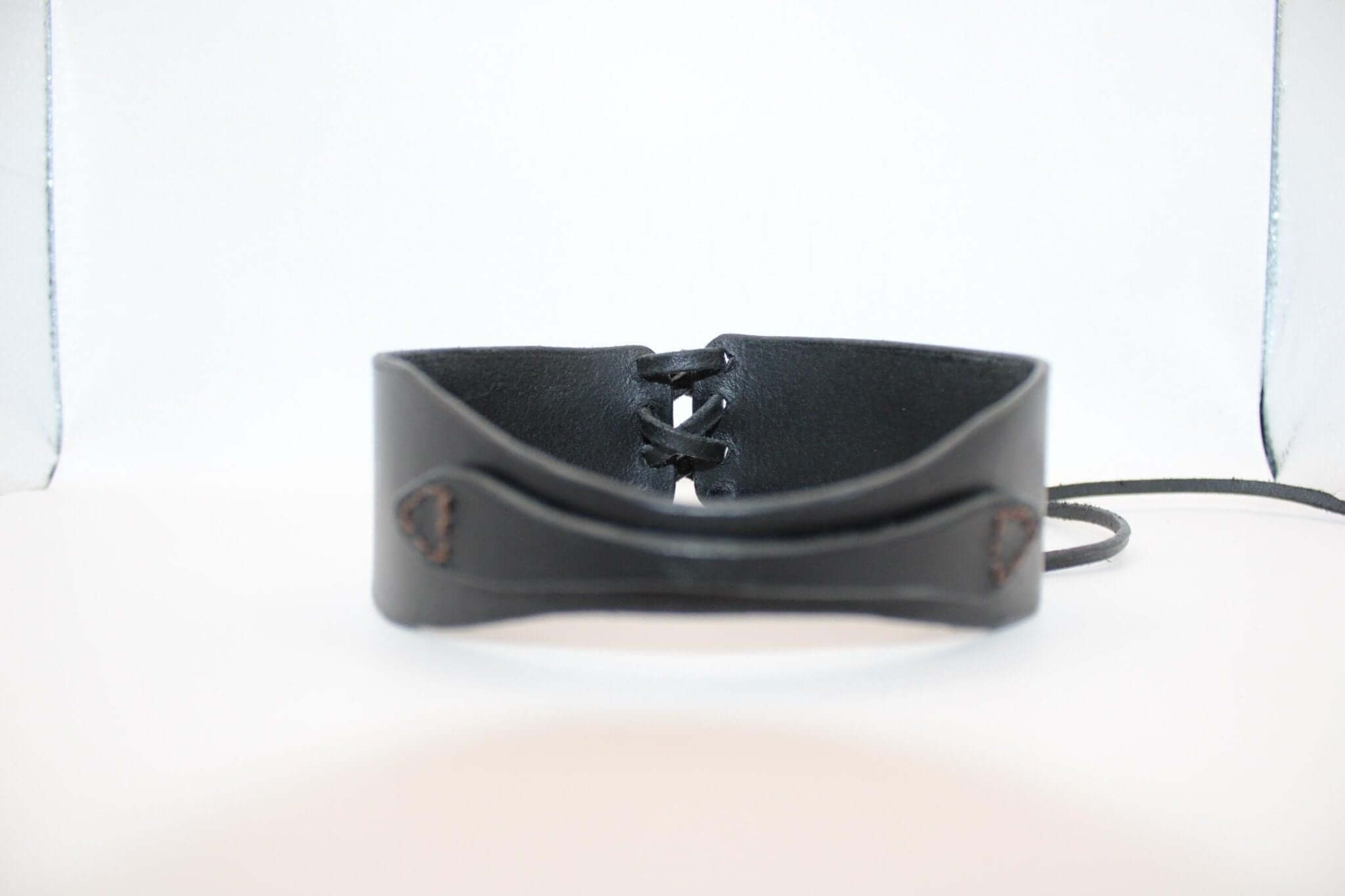 Minimalist leather BDSM collar, perfect for submissive jewelry and bondage gear, designed for intimacy and style.