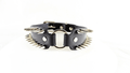 Spiked Submissive Collar – Gothic BDSM choker featuring sharp metal spikes and polished D-rings.