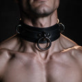 Men's Leather O-Ring Choker – BDSM Collar For Men Day