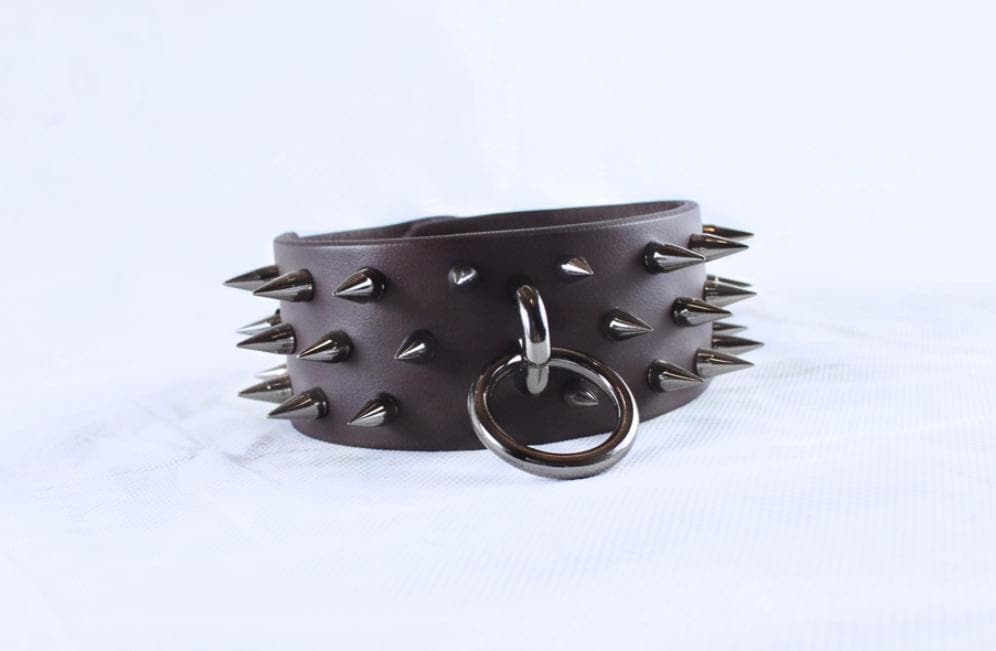 Men Spiked Leather, Collar – Bdsm Collar For Men Spiked Neckband,
