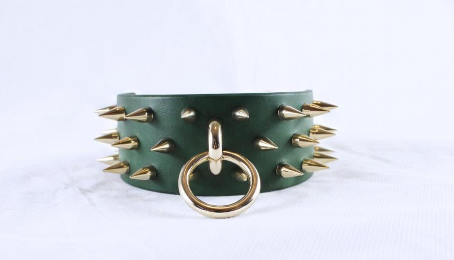 Men Spiked Leather, Collar – Bdsm Collar For Men Spiked Neckband,