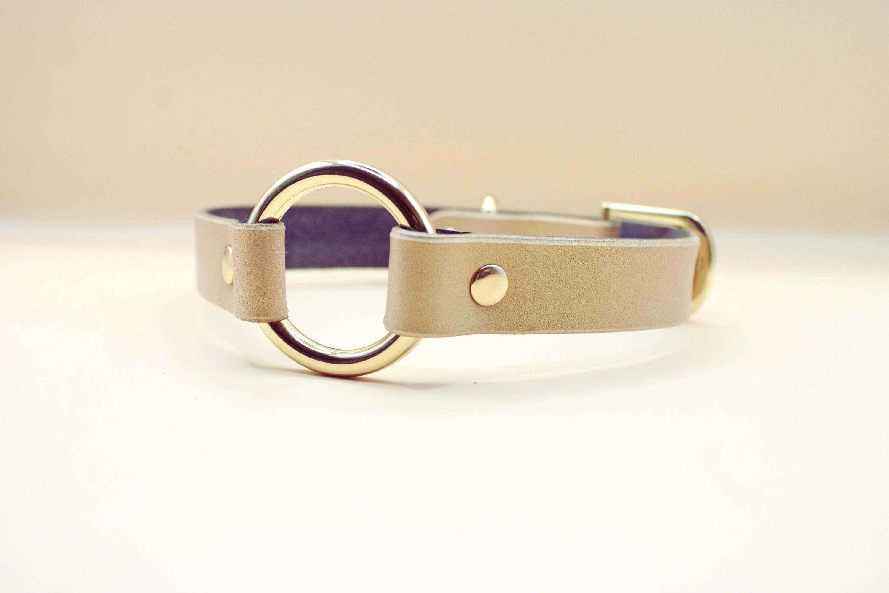 Pearl Rose O-Ring Choker, a discreet day collar for submissive jewelry, perfect for BDSM fashion and leather lingerie.