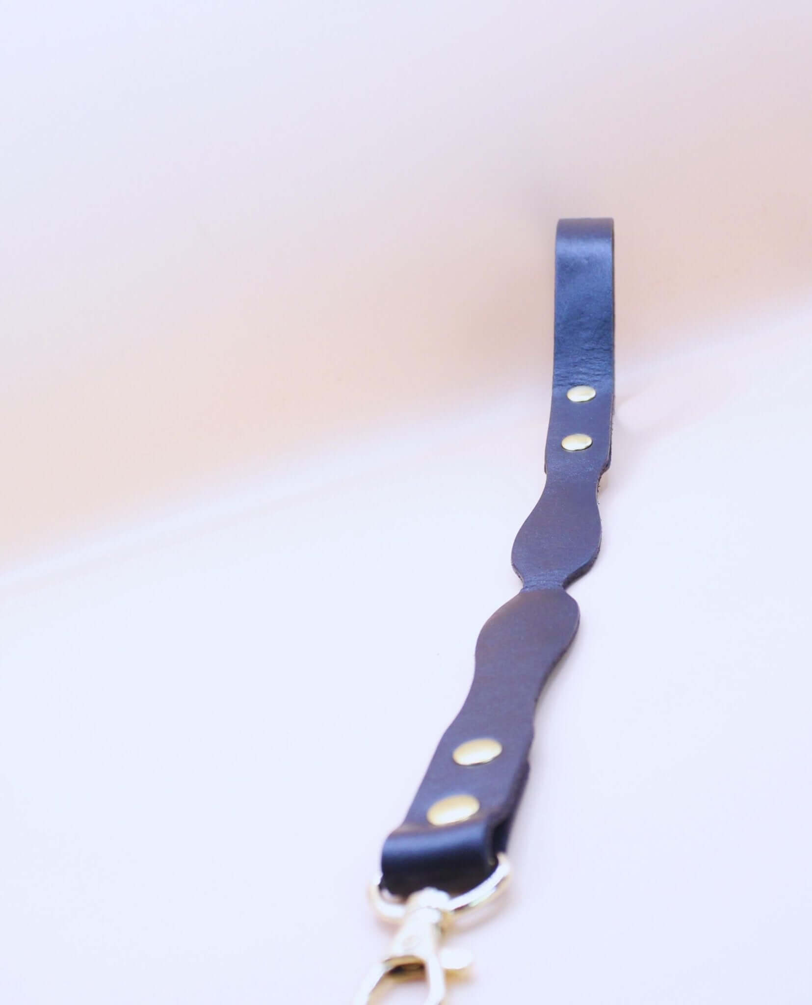 Premium leather BDSM leash "Daddy" 40CM for submissive control, perfect for bondage and D/s dynamics.